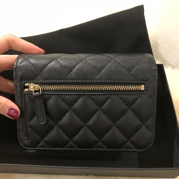 Chanel 2021 black caviar mini woc gold hw NWOB 😍 - Picture 5 of 10
